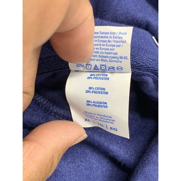 The Nope Face Hoodie Mens Size XL Blue Pockets Athleisure Whimsical Funny - Picture 13 of 16